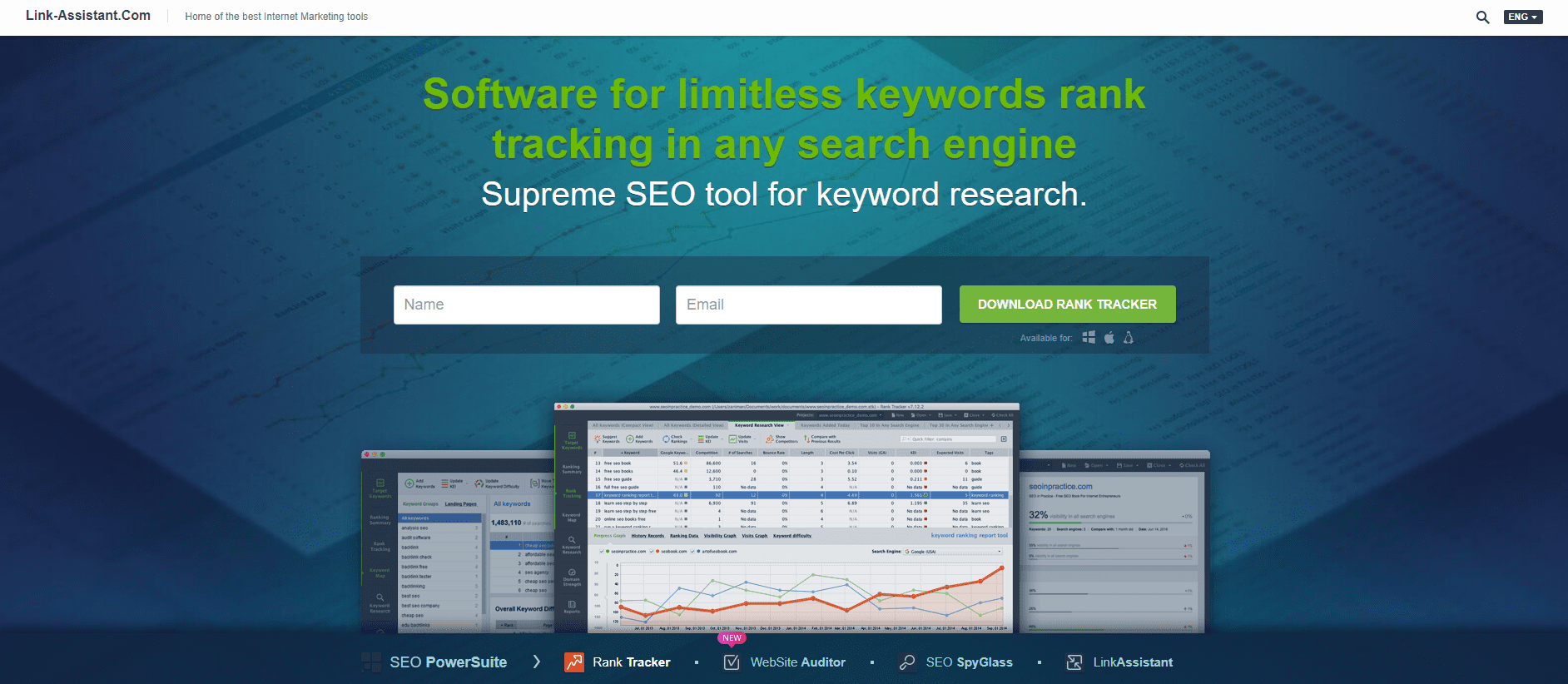 SEO Powersuite rank tracker