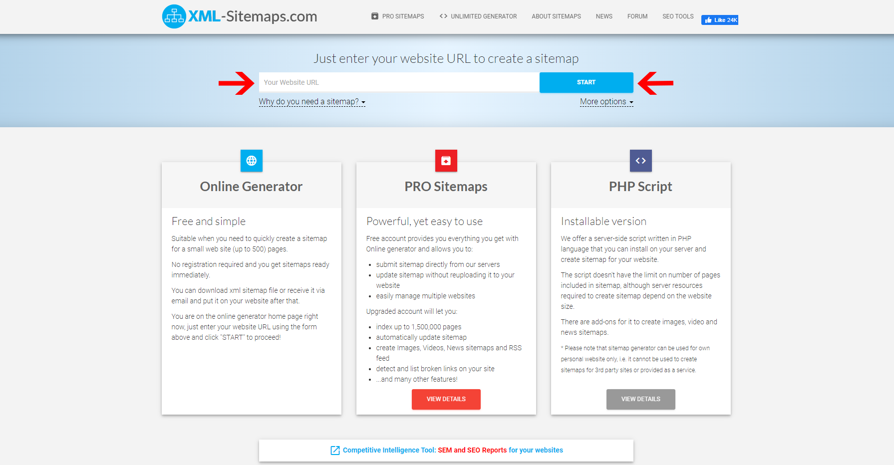 XML-Sitemaps generator