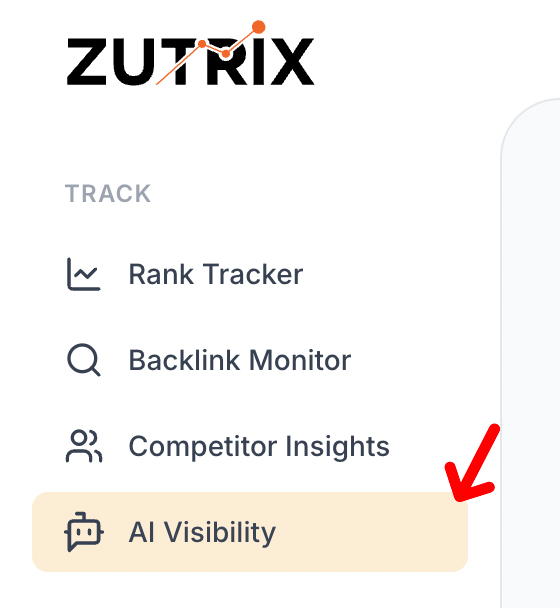 Zutrix AI visibility tracker