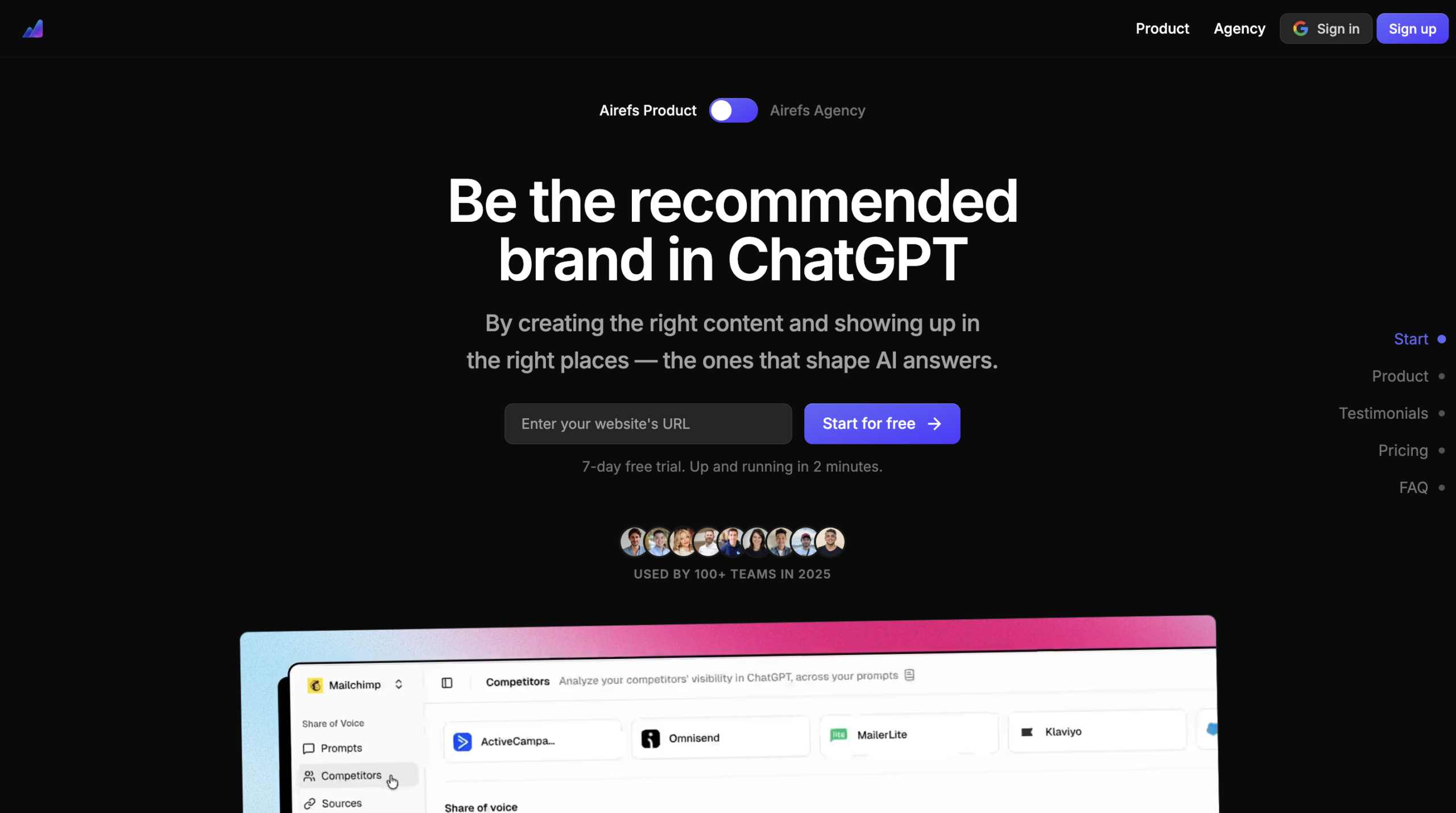 Peec ai alternative Airefs