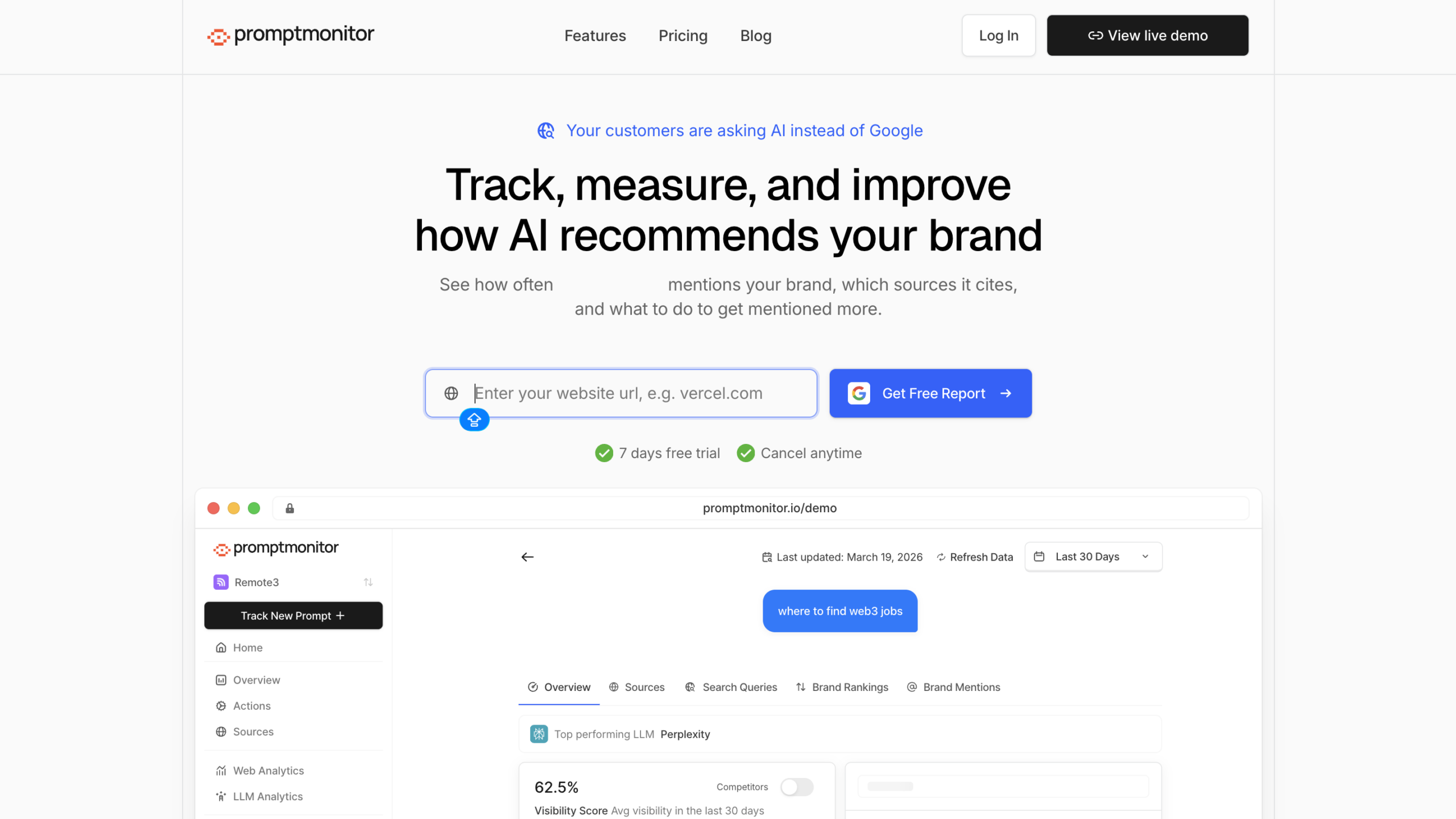 Promptmonitor peec ai alternative